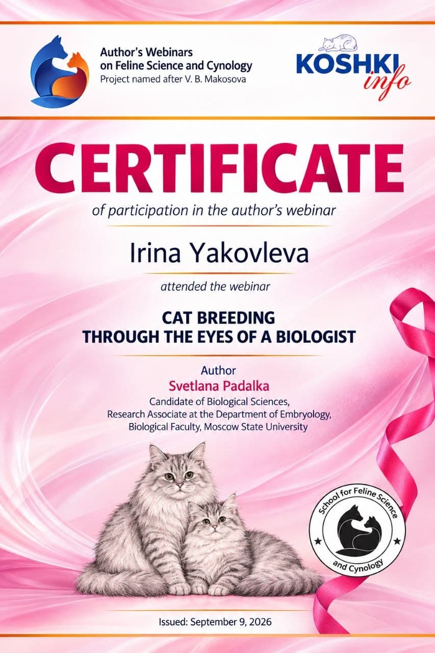 „Katzenzucht aus Sicht einer Biologin“ (Sept. 2026)